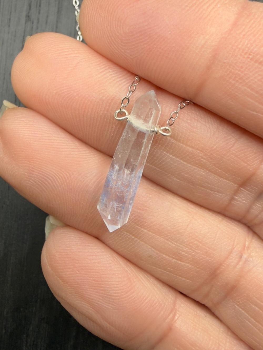 Natural Dumortierite DT Point Necklace